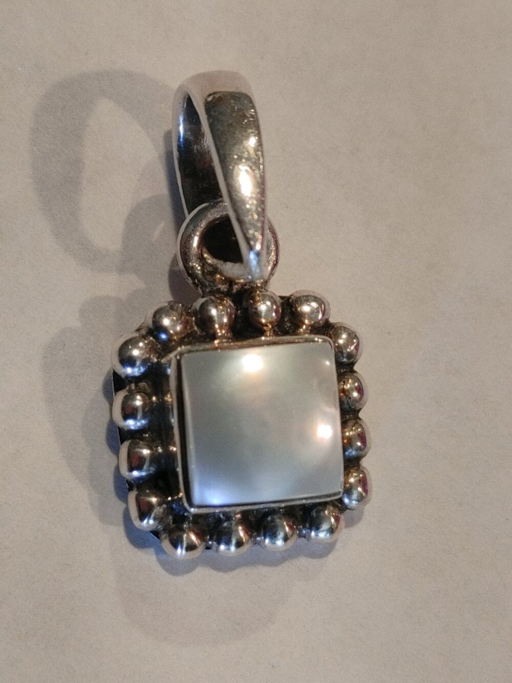 Silpada Sterling Silver .925 Square Mother of Pearl Pendent